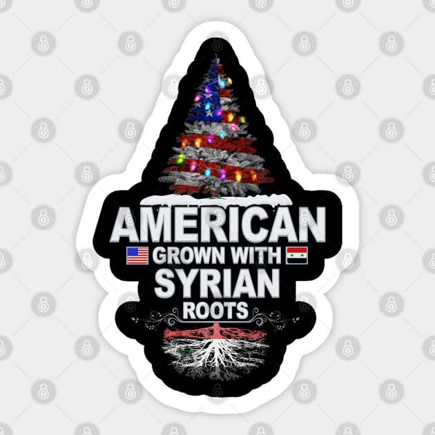 Christmas Tree  American Grown With Syrian Roots - Gift for Syrian From Syria Sticker by Country Flags